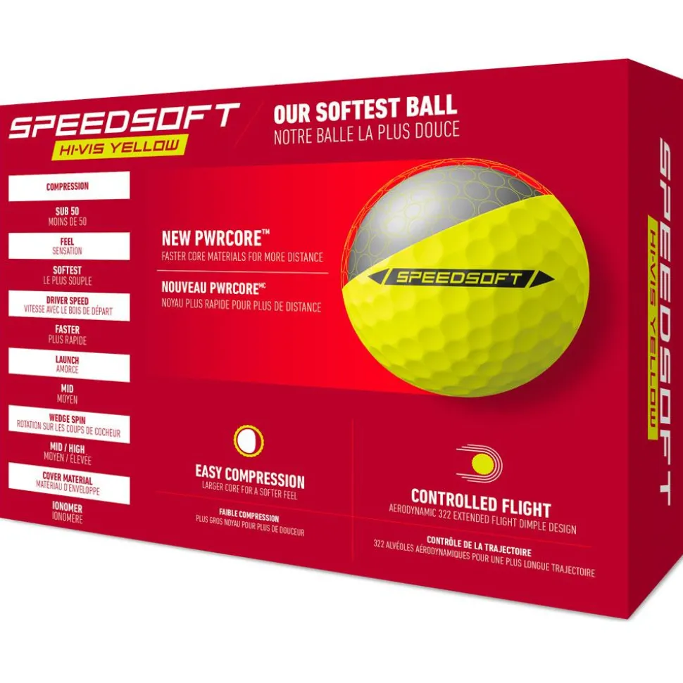 Balles neuves Taylormade SpeedSoft Yellow