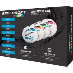 Balles neuves Taylormade SpeedSoft Ink Mutli