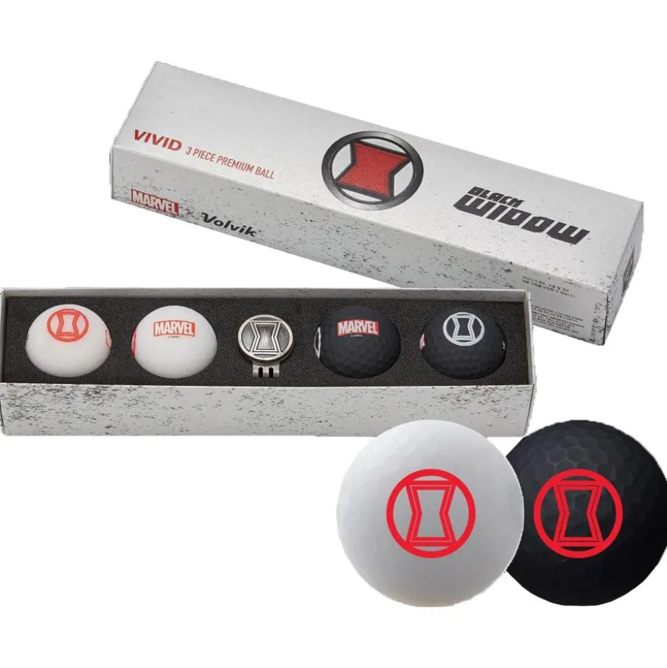 Balles neuves Volvik 4 Balles Vimat + BM Black Widow