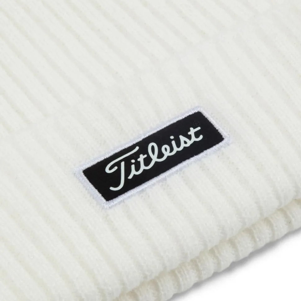 Bonnet Titleist Charleston Cuff Knit White Black