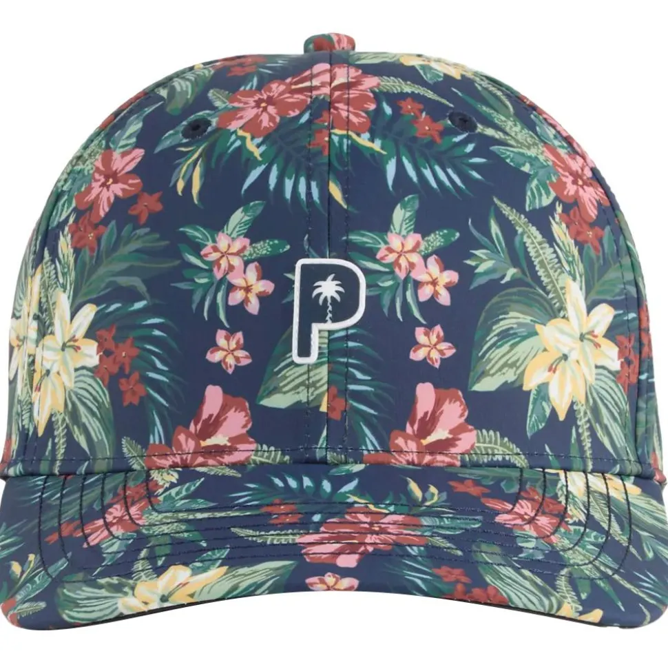 Casquette Puma Golf Puma X Ptc Floral Tech Cap Deep Navy Red Fire