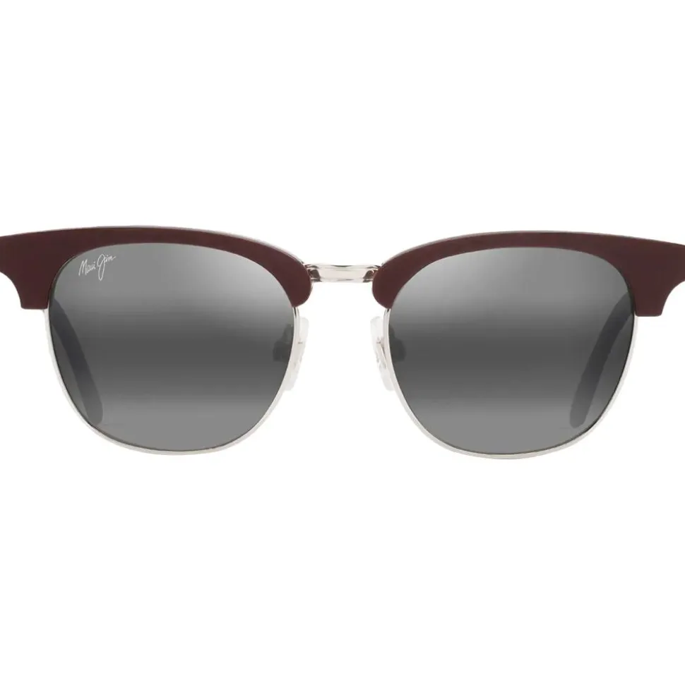 Lunettes de soleil Maui Jim Holomua Shiny Solid Brown Neutral Grey Mineral Superthin