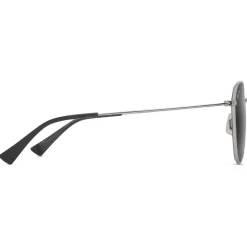 Lunettes de soleil Maui Jim Kauwela Black Shiny Silver Neutral Grey MauiPure