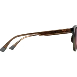 Lunettes de soleil Maui Jim Ku'ikahi Asian Fit Vert Transparent Brillant Maui Rose Minéral Superthin