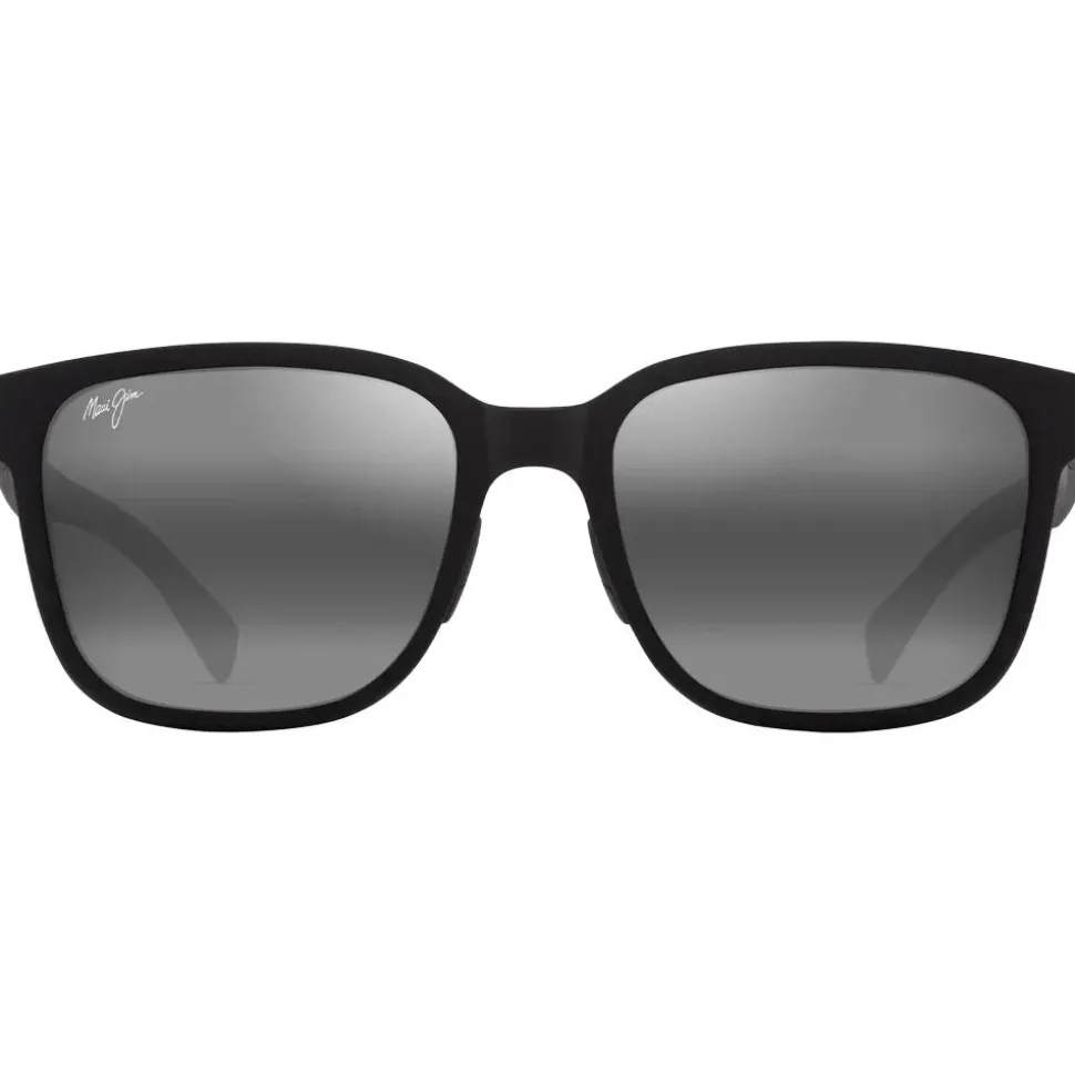 Lunettes de soleil Maui Jim Paulele Asian Fit Noir Mat Gris Neutre Minéral Superthin