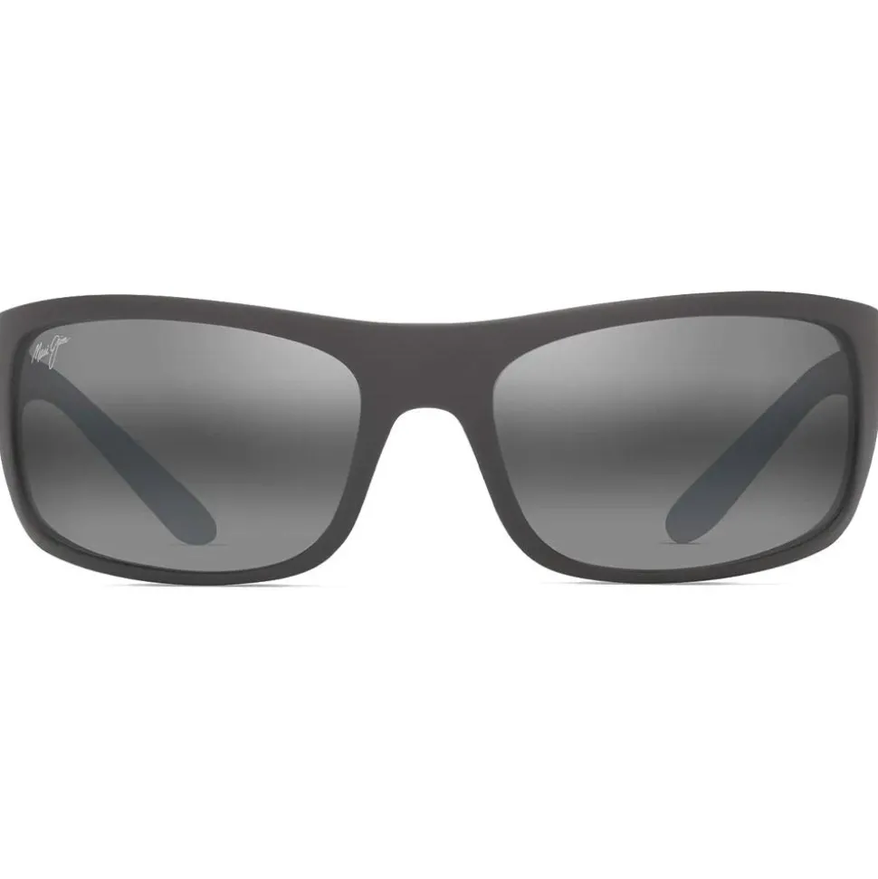 Lunettes de soleil Maui Jim Peahi Matte Grey Dark Uni Neutral Grey Minérar Superthin