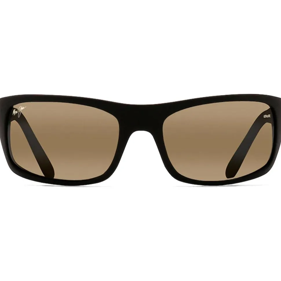 Lunettes de soleil Maui Jim Peahi Noir Mat Caoutchouc Hcl Bronze Minéral Superthin