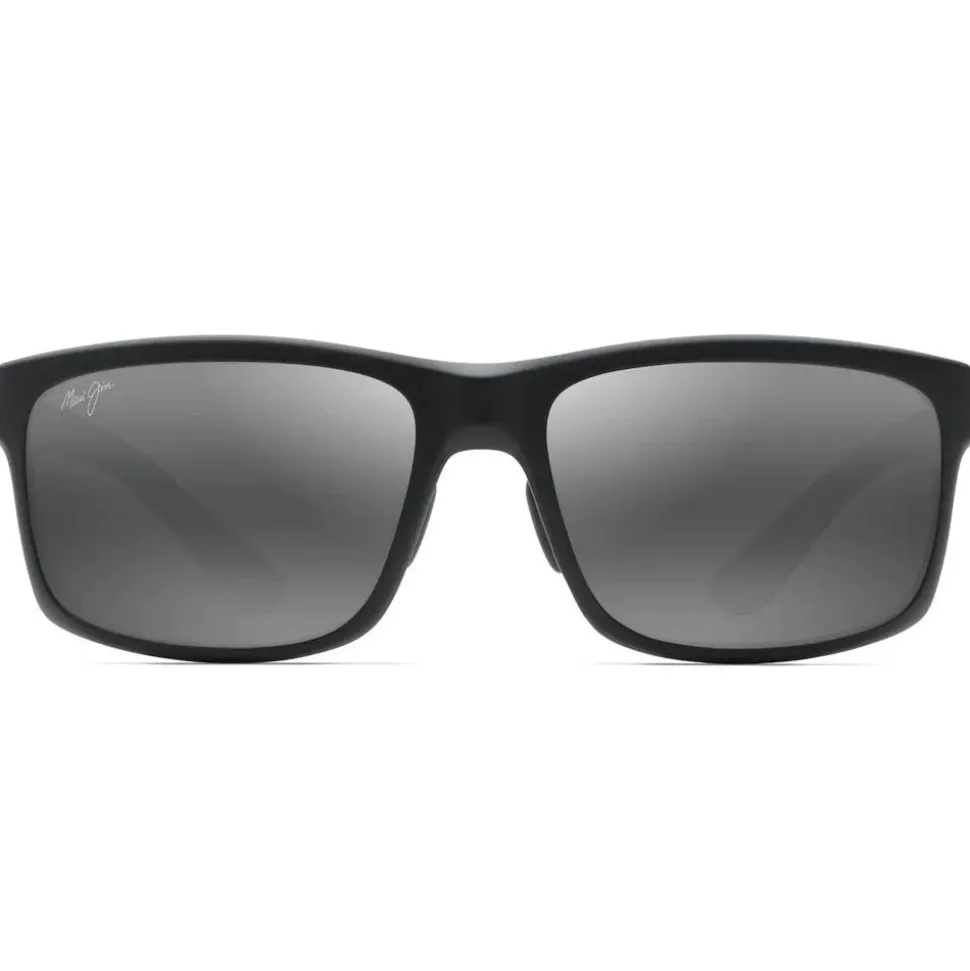 Lunettes de soleil Maui Jim Pokowai Arch Noir Matte Gris Neutre MauiPure