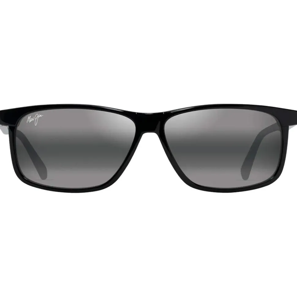 Lunettes de soleil Maui Jim Pulama Noir Brillant Neutral Grey Minéral Superthin