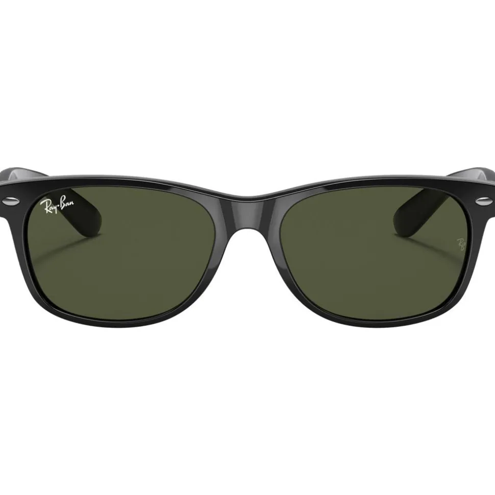Lunettes de soleil Ray Ban RB2132 New Wayfarer Classic Polished Black Green G-15