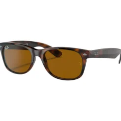 Lunettes de soleil Ray Ban RB2132 New Wayfarer Classic Polished Light Havana Brown B-15