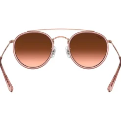 Lunettes de soleil Ray Ban RB3647N Round Double Bridge Polished Copper Gradient Brown