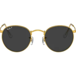 Lunettes de soleil Ray Ban RB3447 Round Metal Polished Gold Polar Black