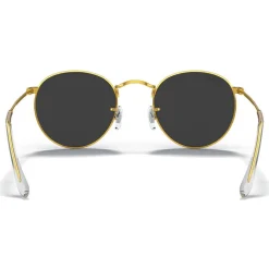 Lunettes de soleil Ray Ban RB3447 Round Metal Polished Gold Polar Black