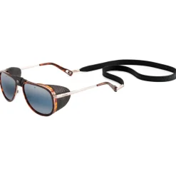 Lunettes de soleil Vuarnet Glacier Large Ecaille Noir Blue Polarlynx