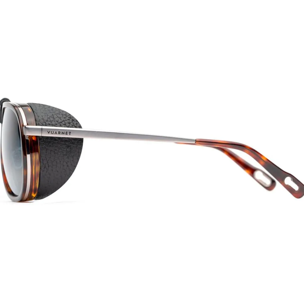 Lunettes de soleil Vuarnet Glacier Large Ecaille Noir Blue Polarlynx