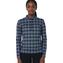 Polo Daily Sports Checked Ls Polo Shirt Navy