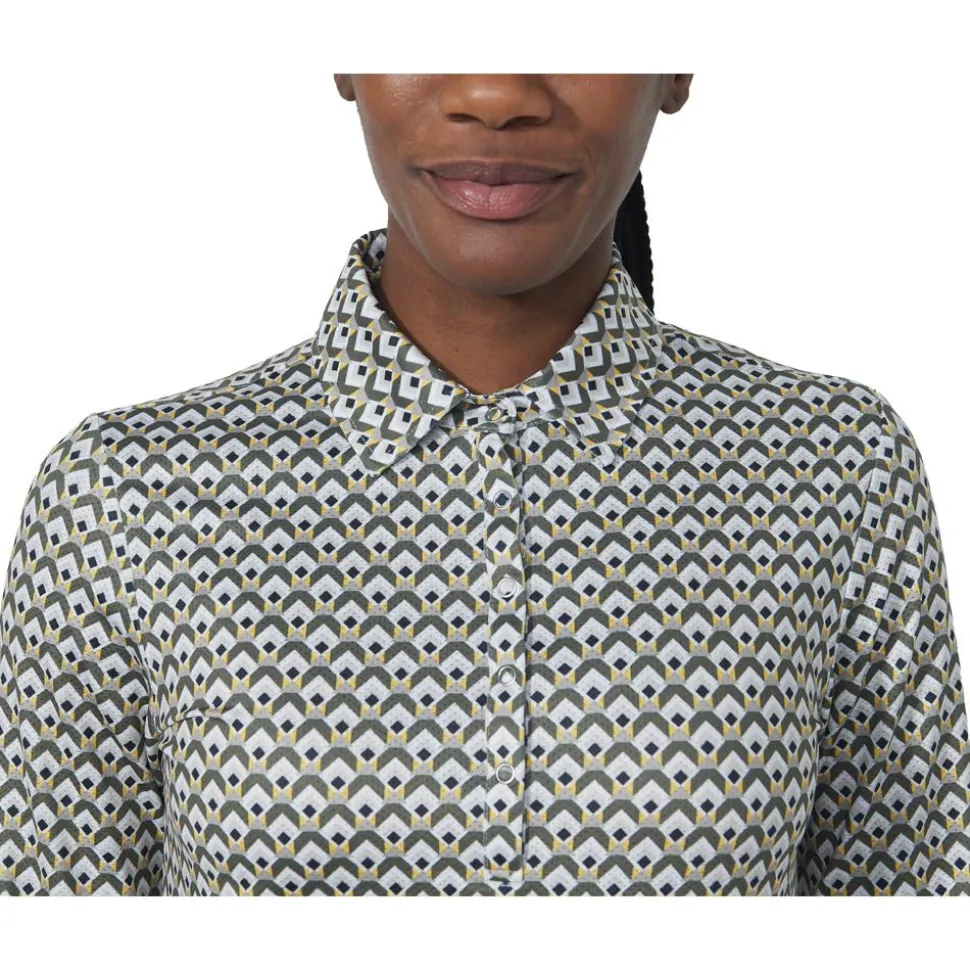 Polo Daily Sports Printed Air Ls Polo Shirt Diamond Geo