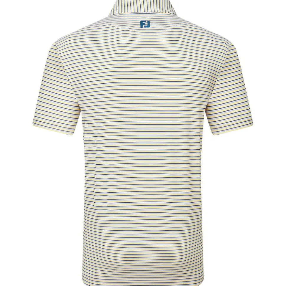Polo Footjoy Balance Stripe Lisle White Taxi