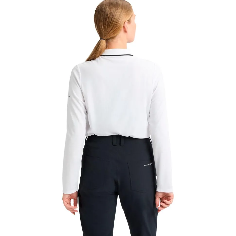 Polo Rohnisch Miriam Long Sleeve Poloshirt White