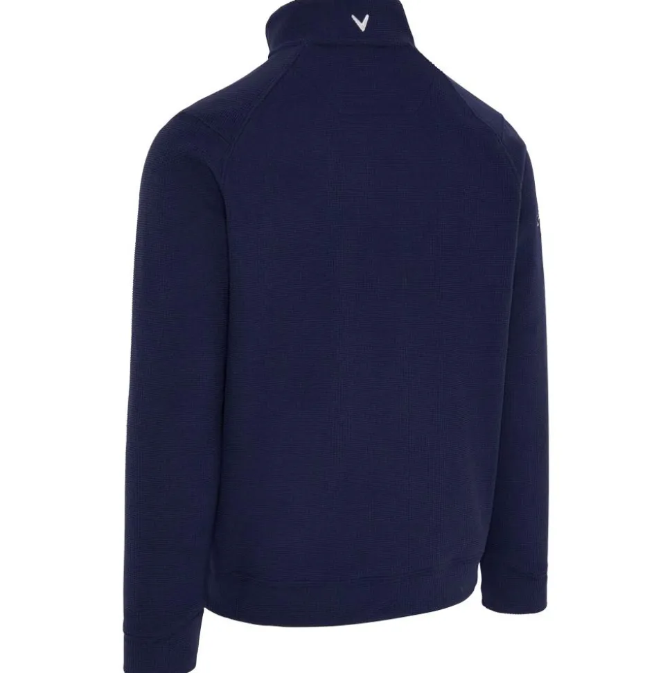 Pull Callaway Golf Emea Long Sleeve Waffle 1/4 Zip Peacoat