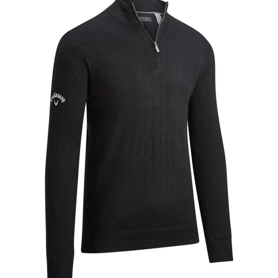 Pull Callaway Golf Windstopper 1/4 Zipped Sweater Black Ink