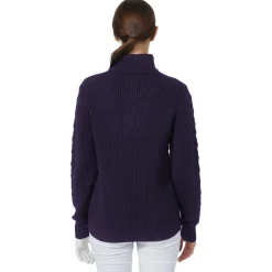 Pull Daily Sports Cable Ls Pullover Lined Dark Purple