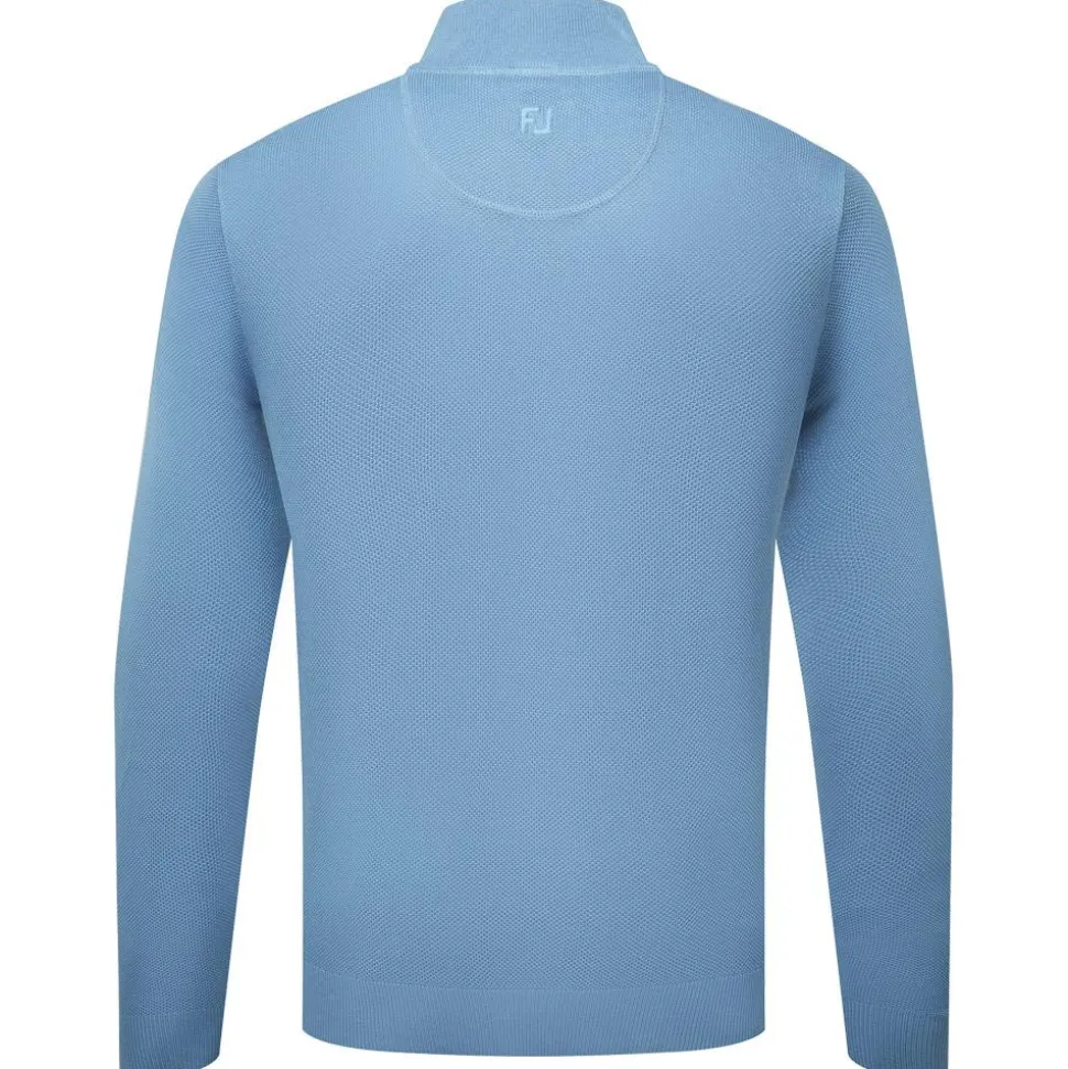 Pull Footjoy Drirelease Button Placket Sweater Blue Jay
