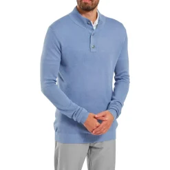 Pull Footjoy Drirelease Button Placket Sweater Blue Jay