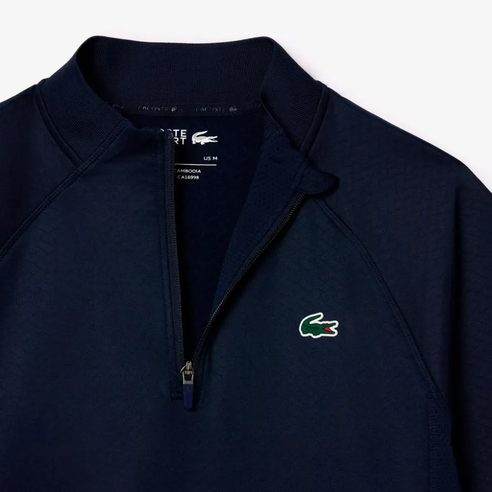 Pull Lacoste Midlayer Warm With Fleece Marine