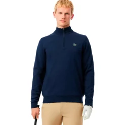 Pull Lacoste 1/4 Zip Windstopper Marine