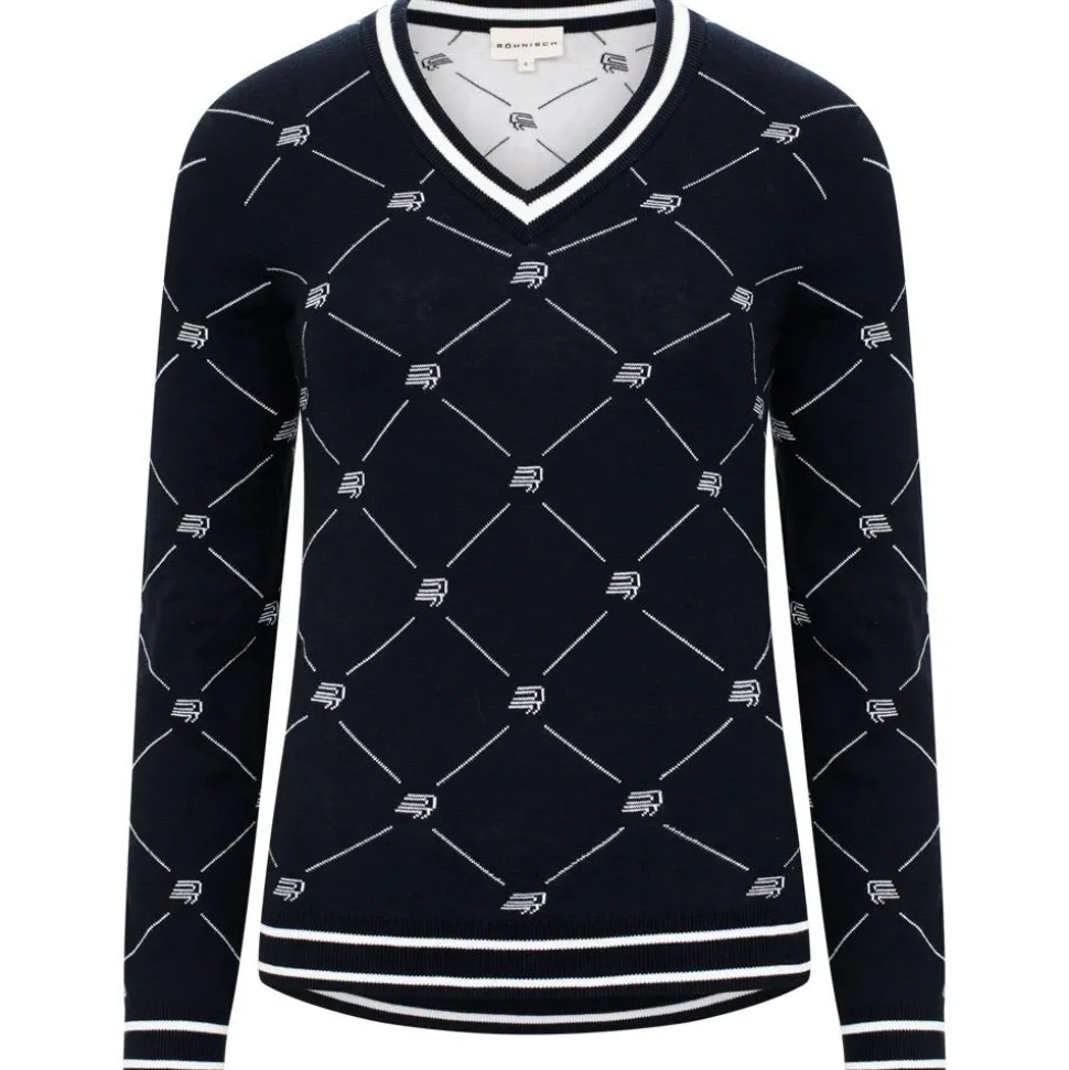 Pull Rohnisch Adele Knitted Sweater R Check Navy
