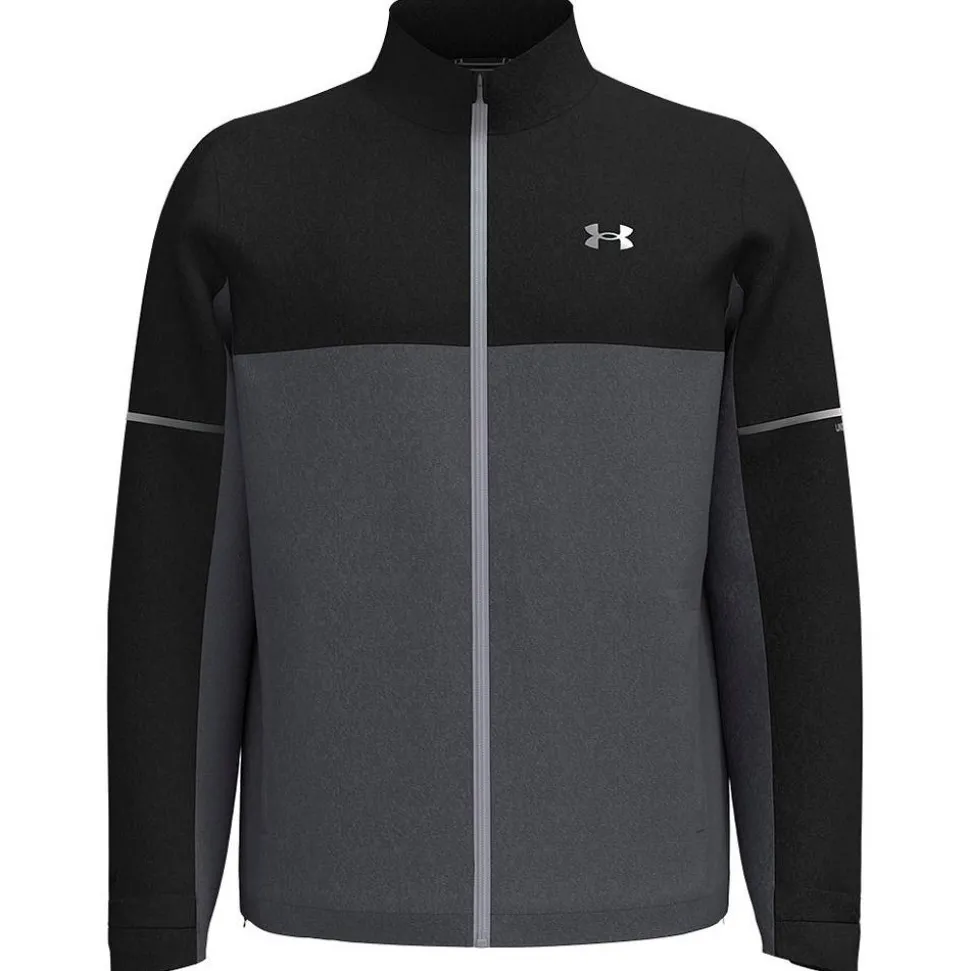 Veste pluie Under Armour Drive Rain Jacket Black Castlerock Mettallic Silver