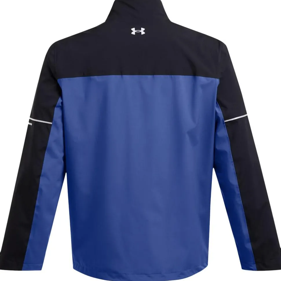 Veste pluie Under Armour Drive Rain Jacket Black Tech Blue Metallic Silver