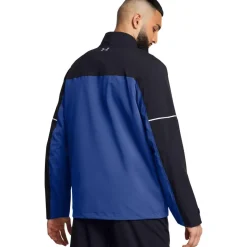 Veste pluie Under Armour Drive Rain Jacket Black Tech Blue Metallic Silver